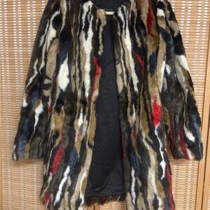 Zara Multicolor Faux Fur Jacket